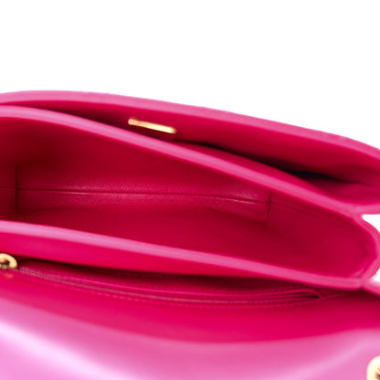 Chanel Lambskin Quilted On And On Small Chain Flap Fuchsia 5 of 12