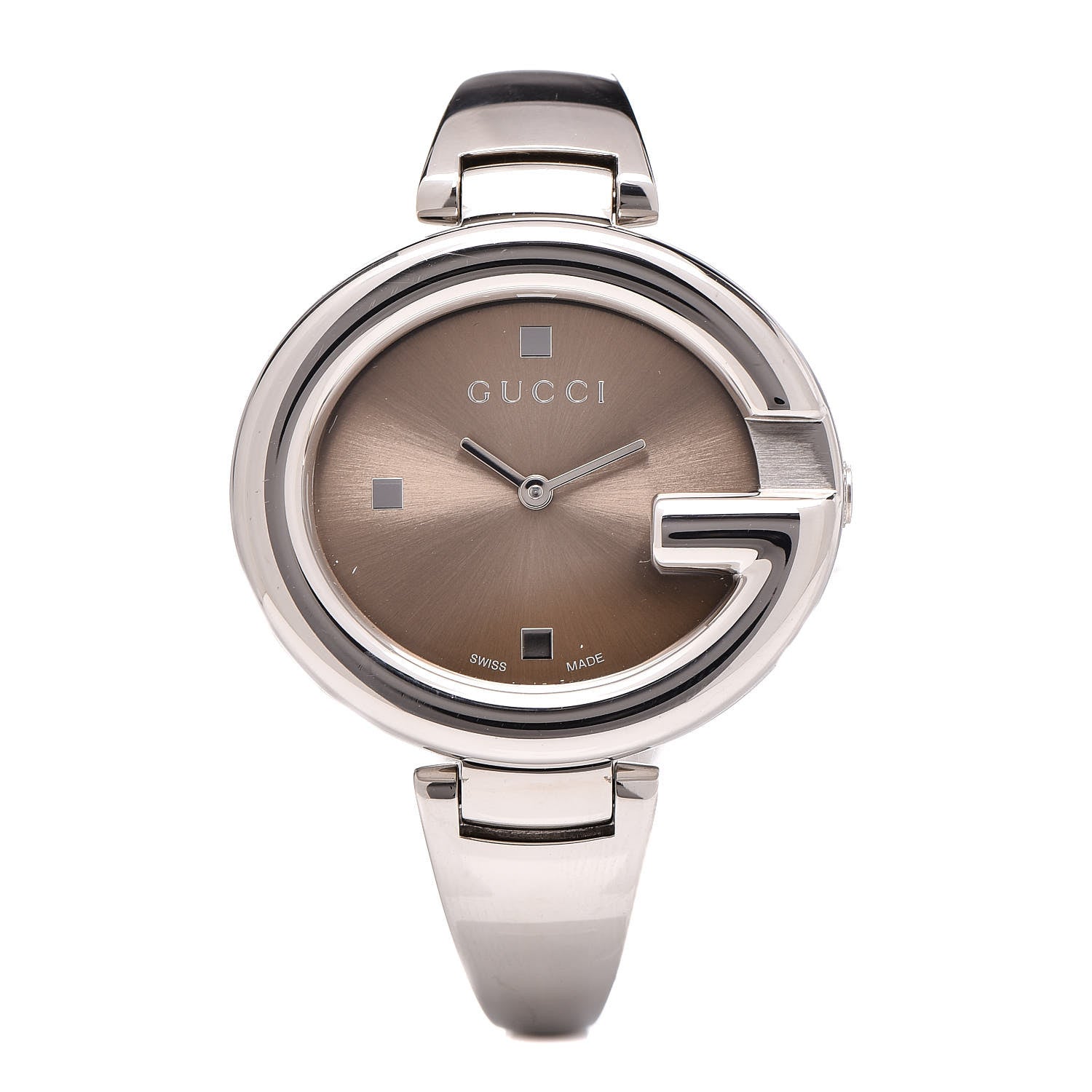 Gucci Stainless Steel 36mm Guccissima Quartz Watch Brown 1 of 6