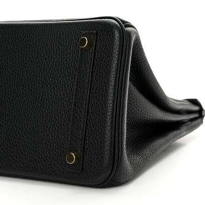 Hermes Taurillon Clemence Birkin 30 Black 10 of 12