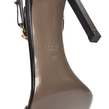 Gucci Calfskin Ursula Ankle Wrap Sandals 38 Black 7 of 9