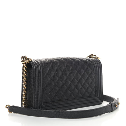Chanel Caviar Quilted Medium Boy Flap Black 2 of 5