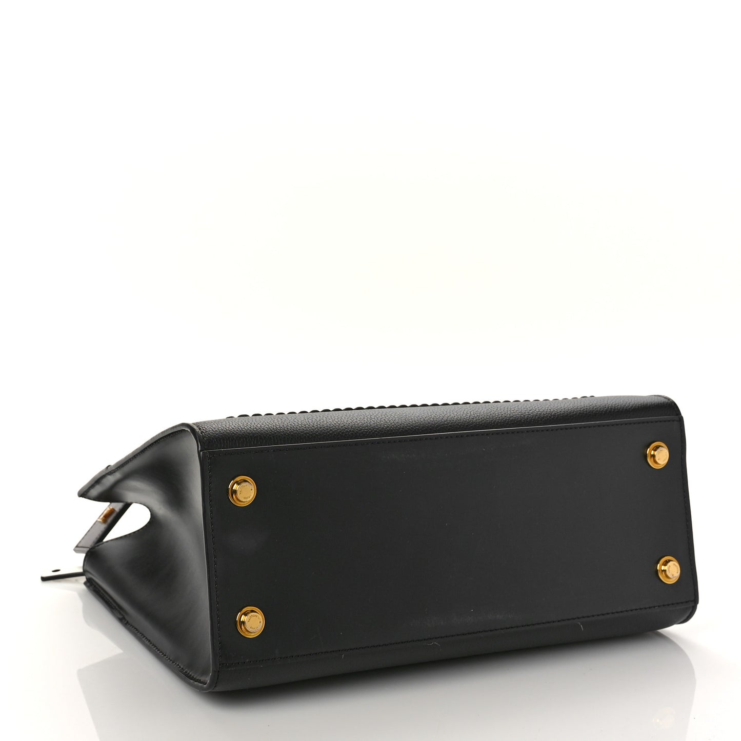 Calfskin Monogram City Steamer MM Black White