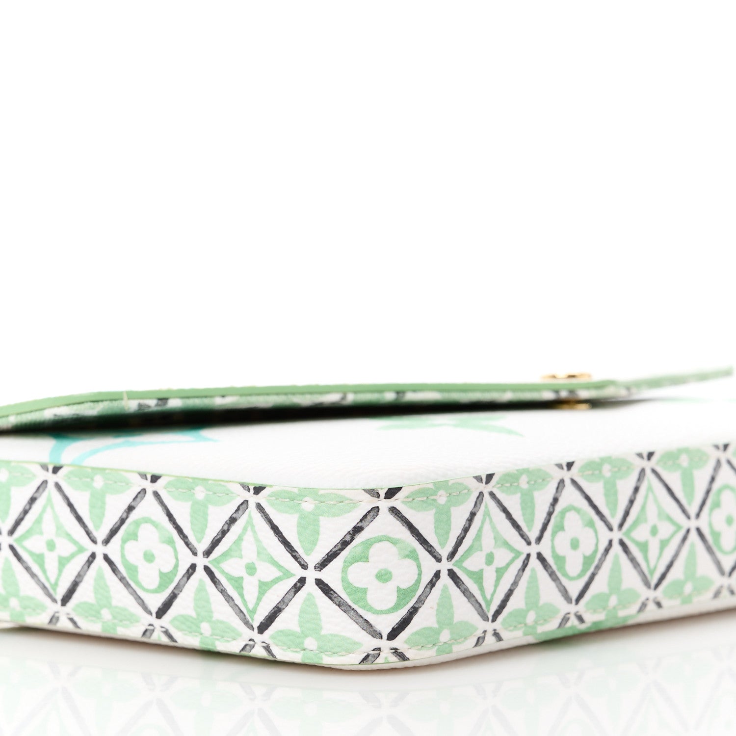 Louis Vuitton Monogram Giant By The Pool 2.0 Felicie Pochette Chain Wallet Jade Green 13 of 15