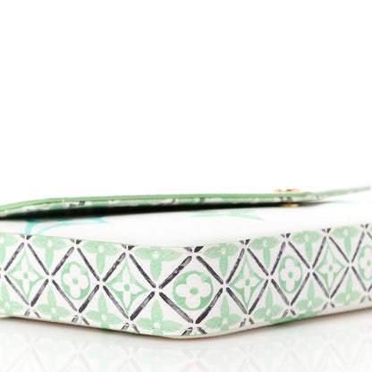 Louis Vuitton Monogram Giant By The Pool 2.0 Felicie Pochette Chain Wallet Jade Green 13 of 15