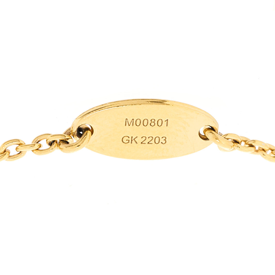 Metal Crystal Loulougram Bracelet Gold