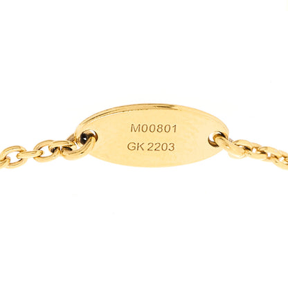 Louis Vuitton Metal Crystal Loulougram Bracelet Gold 5 of 6