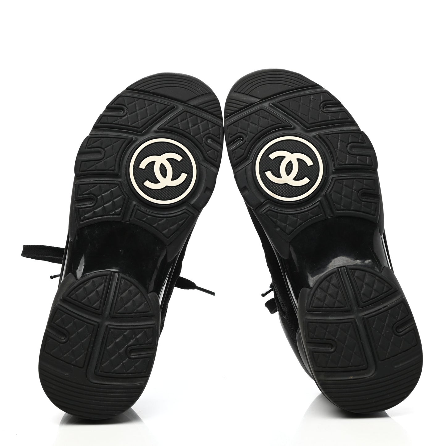 Calfskin Suede CC Sneakers 36.5 Black