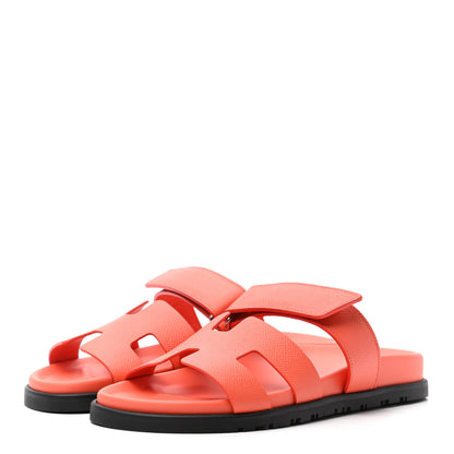 Hermes Epsom Womens Chypre Sandals 38 Rose Sorbet 3 of 8