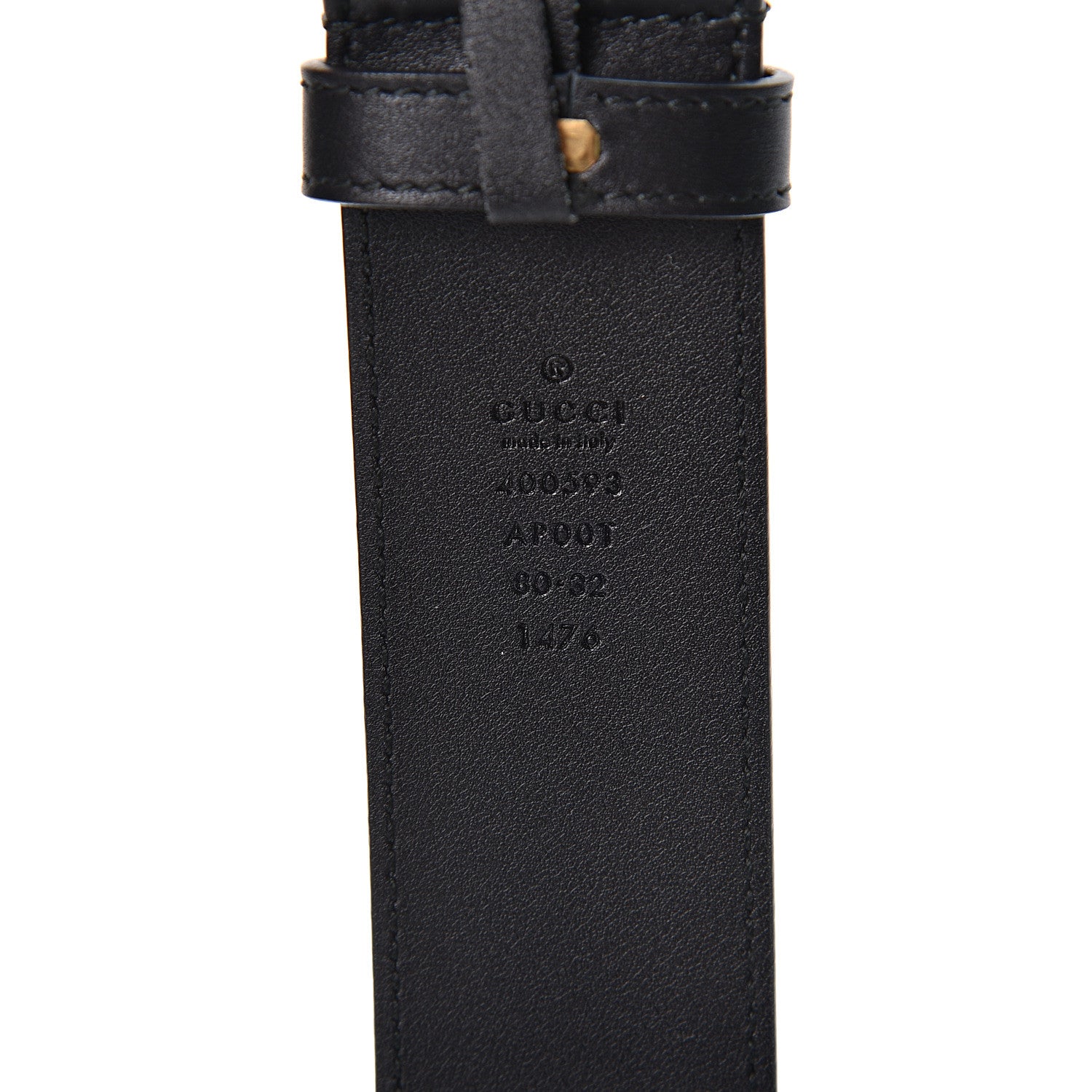 Gucci Calfskin Double G 40mm Belt 80 32 Black 3 of 4