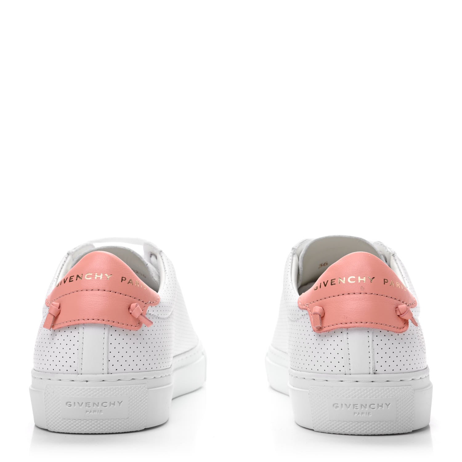 Givenchy Calfskin Perforated Womens Urban Street Sneakers 36 White Pink 6 of 11