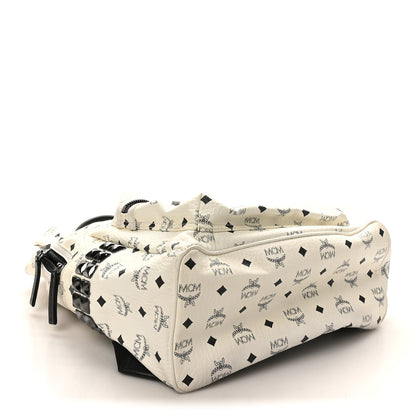 MCM Visetos Medium Side Studs Stark Backpack White 4 of 9