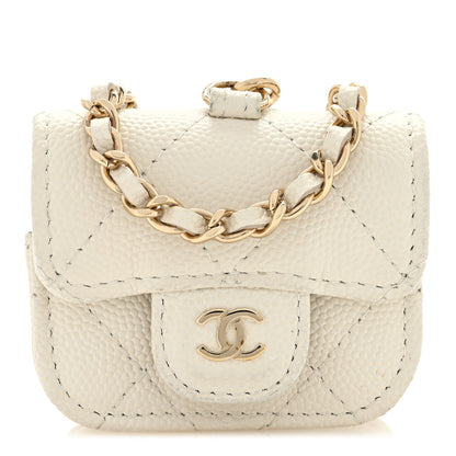 Chanel Caviar Quilted Airpods Pro Case White 1 of 5