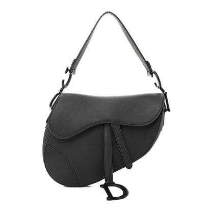 Christian Dior Ultra Matte Calfskin Saddle Bag Black 1 of 14