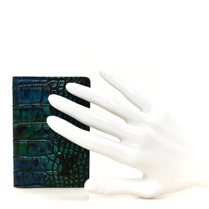 Louis Vuitton Alligator Pocket Organizer Scarabeo Blue Green 2 of 8