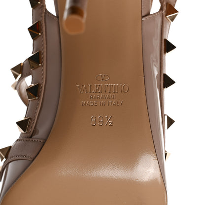 Valentino Garavani Patent Nappa Rockstud Ankle Strap 100mm Pumps 39.5 Poudre 7 of 8