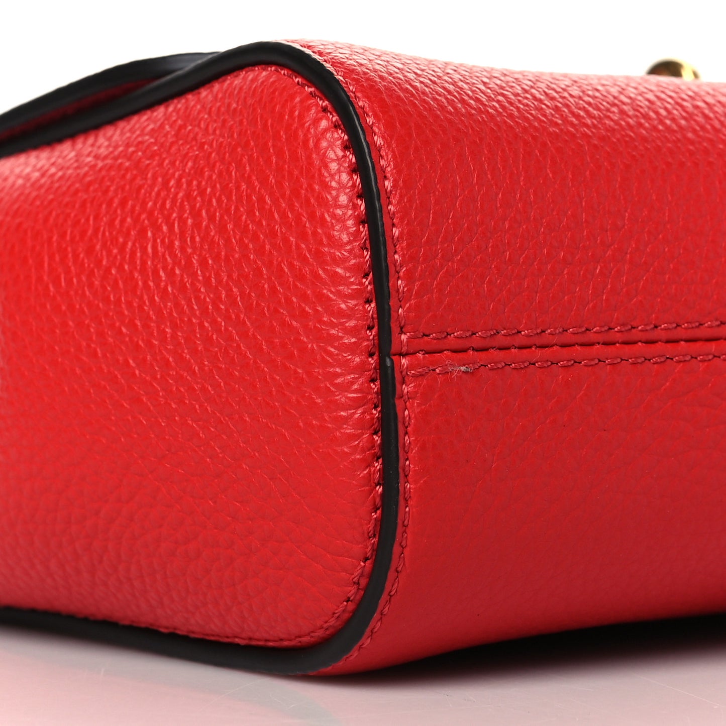 Glossy Goatskin Small Lily Flap Red
