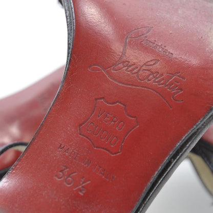Christian Louboutin Leather Pointy Toe Low Heels 36.5 Brown 5 of 5