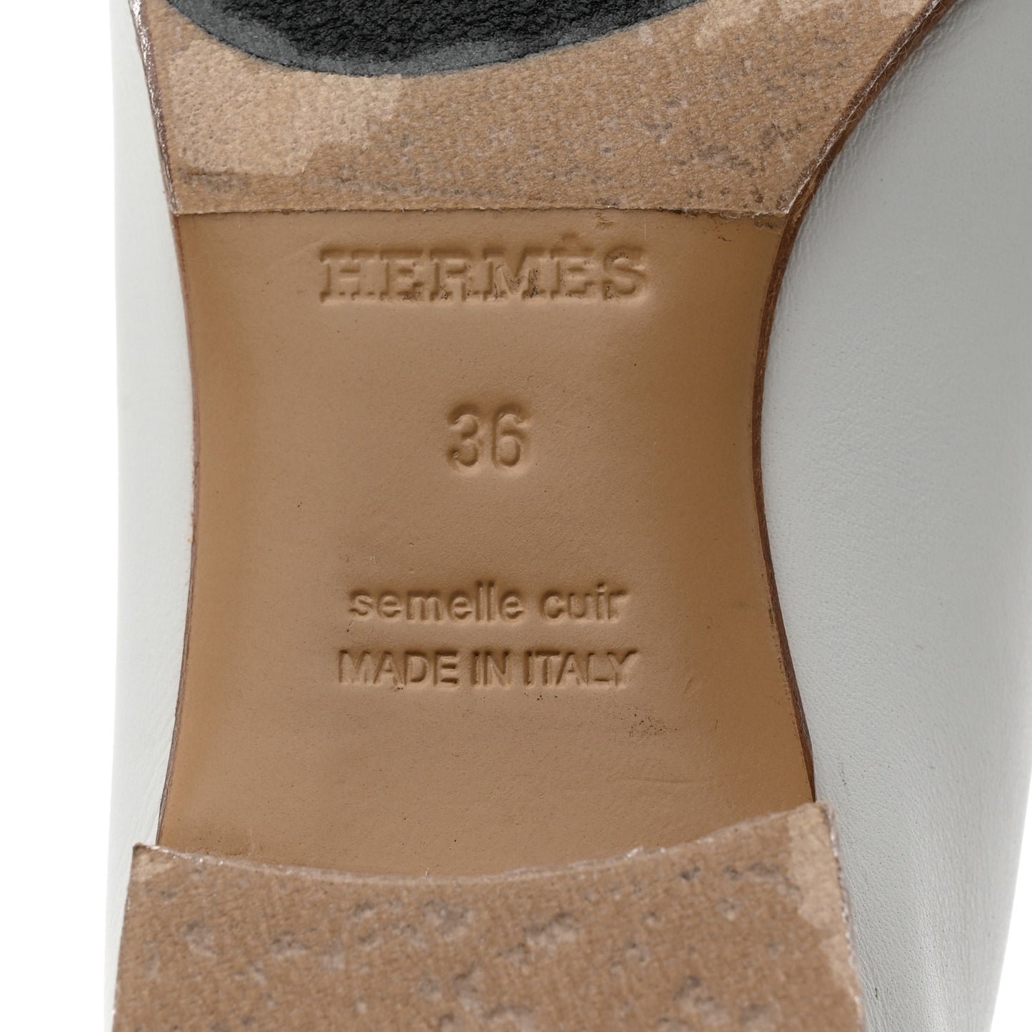 Calfskin Womens Royal Loafers 36 White