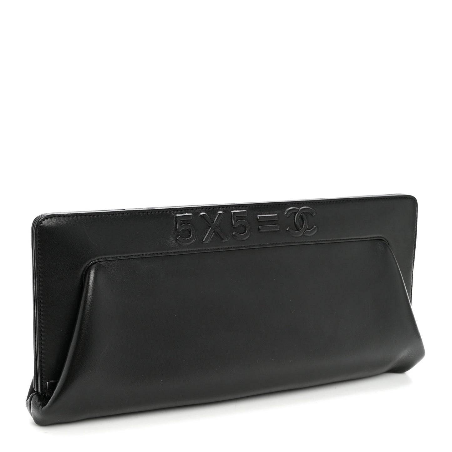 Lambskin 5x5=CC Clutch Black