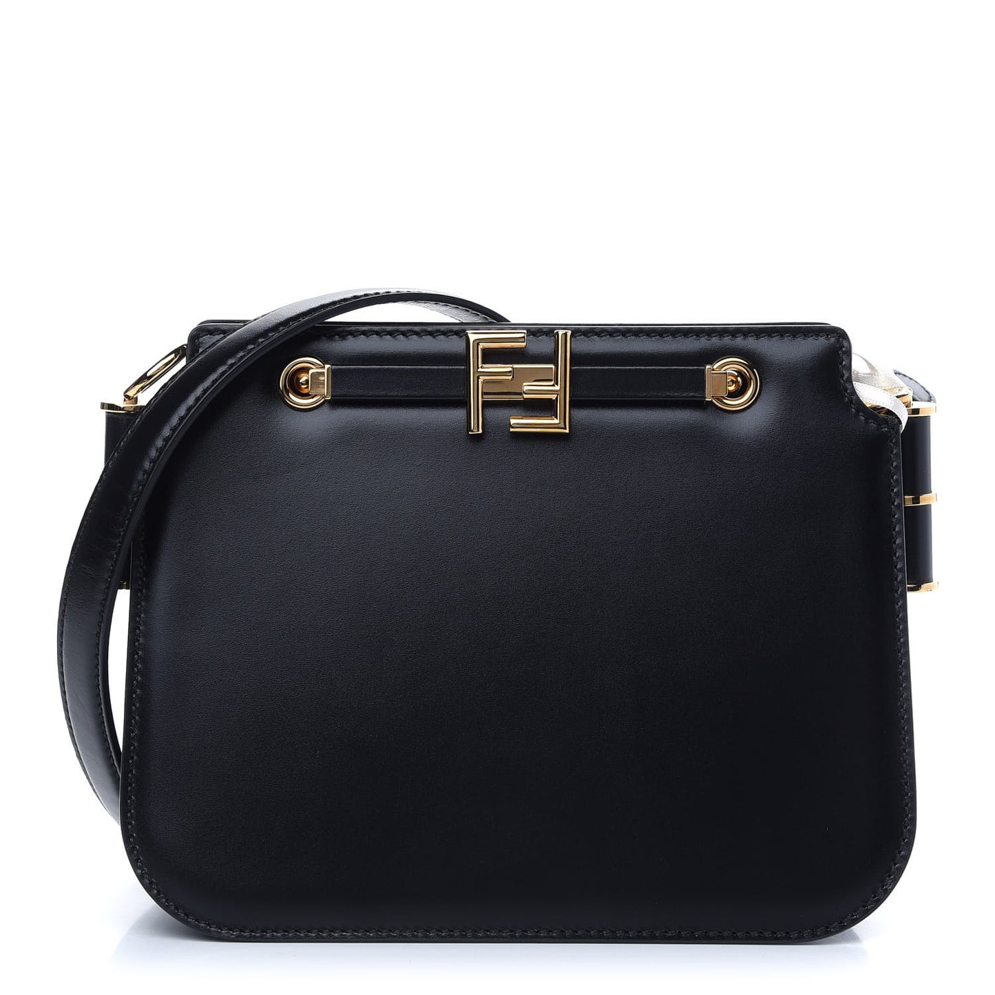 Vitello King Luxor Fendi Touch Shoulder Bag Black