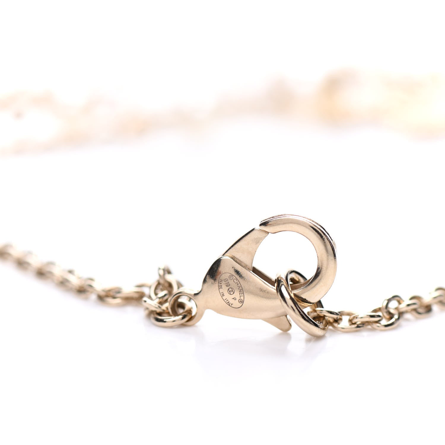 Chanel Crystal Pearl Pearls Coronation CC Long Necklace Gold 5 of 6