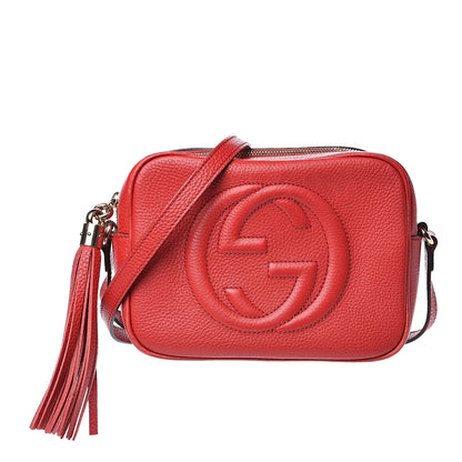 Gucci Pebbled Calfskin Small Soho Disco Bag Tabasco Red 1 of 13