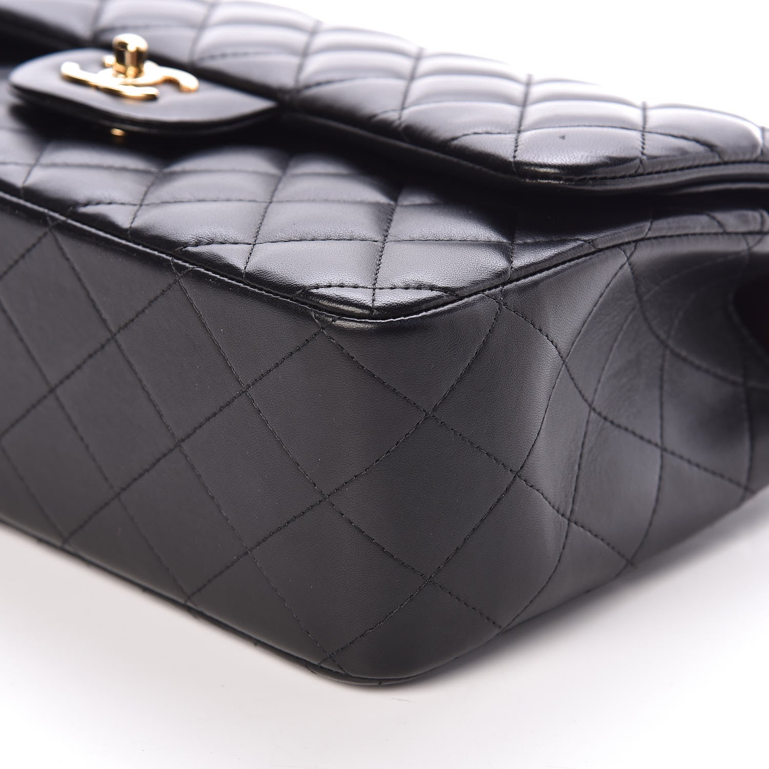 Chanel Lambskin Quilted Jumbo Double Flap Black 6 of 10