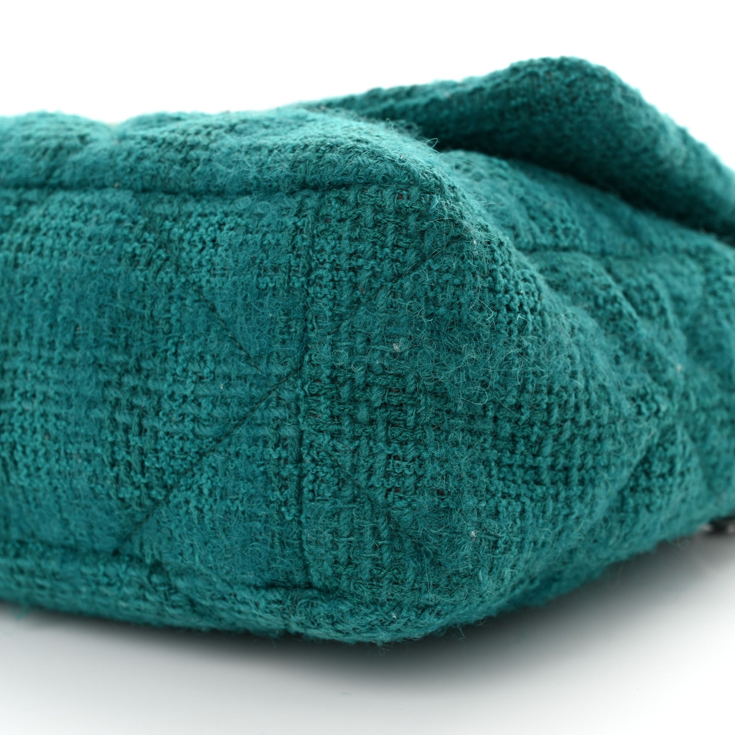 Chanel Tweed Quilted Large Chanel 19 Flap Green 10 of 13