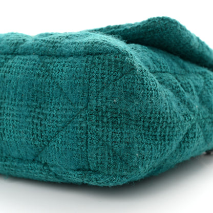 Chanel Tweed Quilted Large Chanel 19 Flap Green 10 of 13