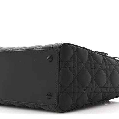 Christian Dior Ultra Matte Calfskin Cannage Medium Lady Dior Black 10 of 10