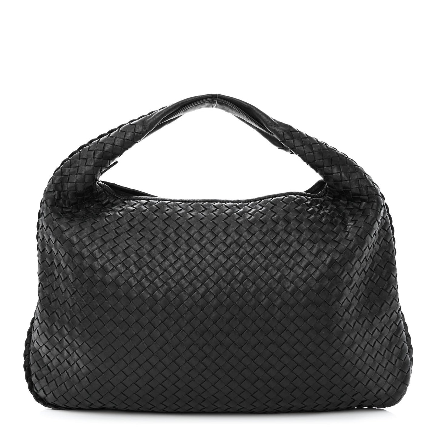 Nappa Intrecciato Large Veneta Hobo Black