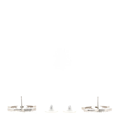 Chanel Crystal Palais Garnier CC Earrings Silver 3 of 5