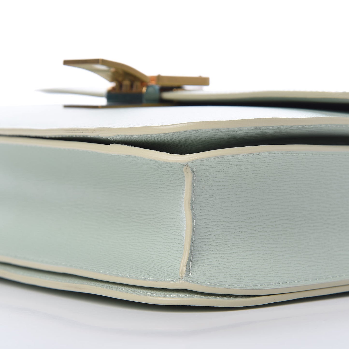 Liege Calfskin Medium Classic Box Flap Bag Pastel Green