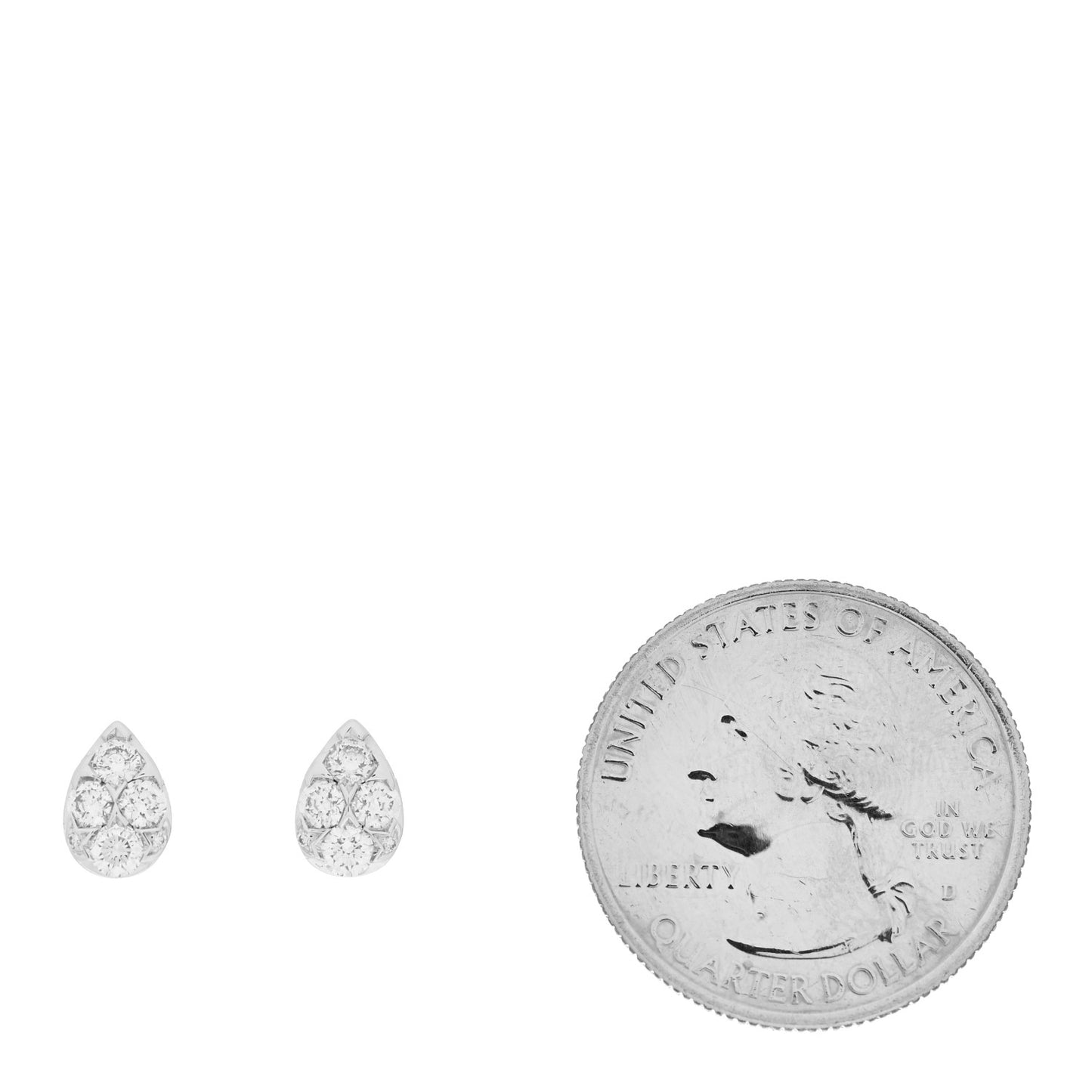 18K White Gold Diamond Etincelle De Cartier Earrings