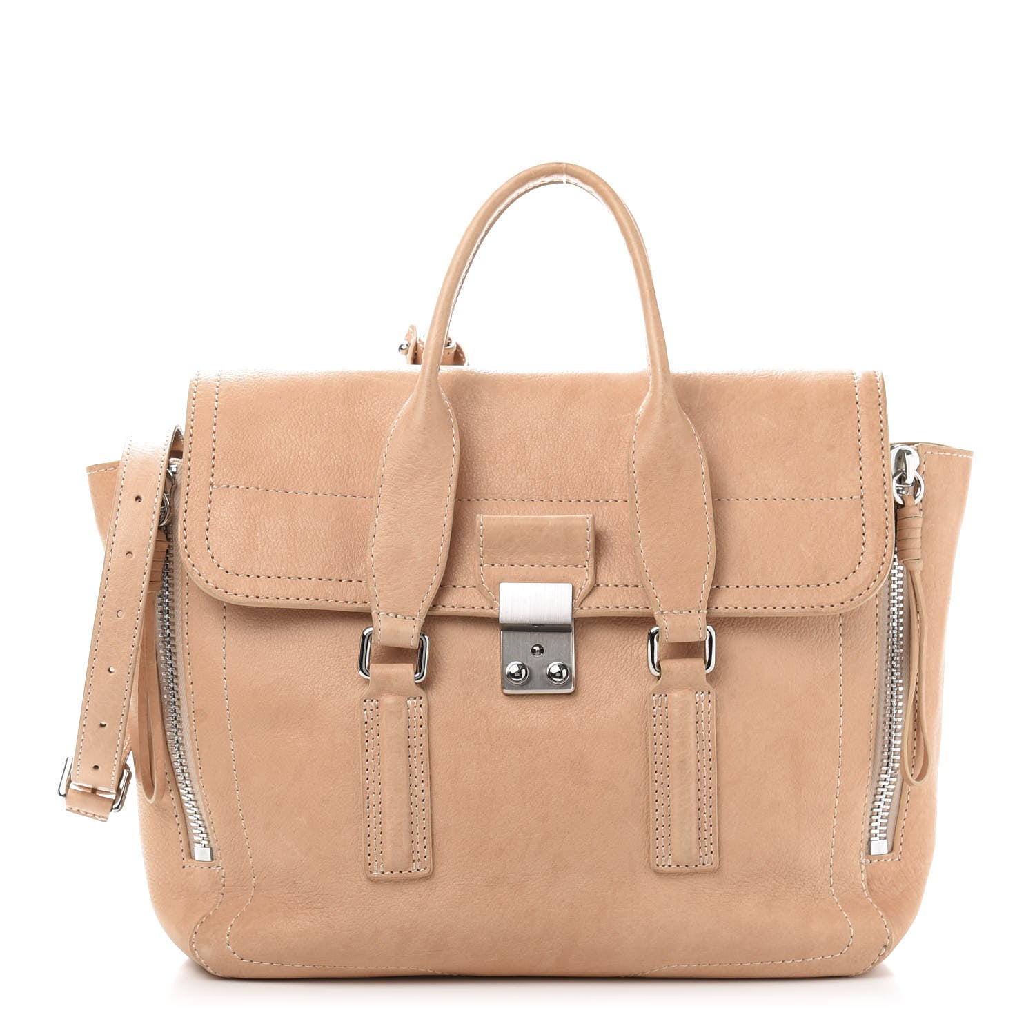 3.1 Phillip Lim 3.1 Natural Calfskin Medium Pashli Satchel 1 of 13