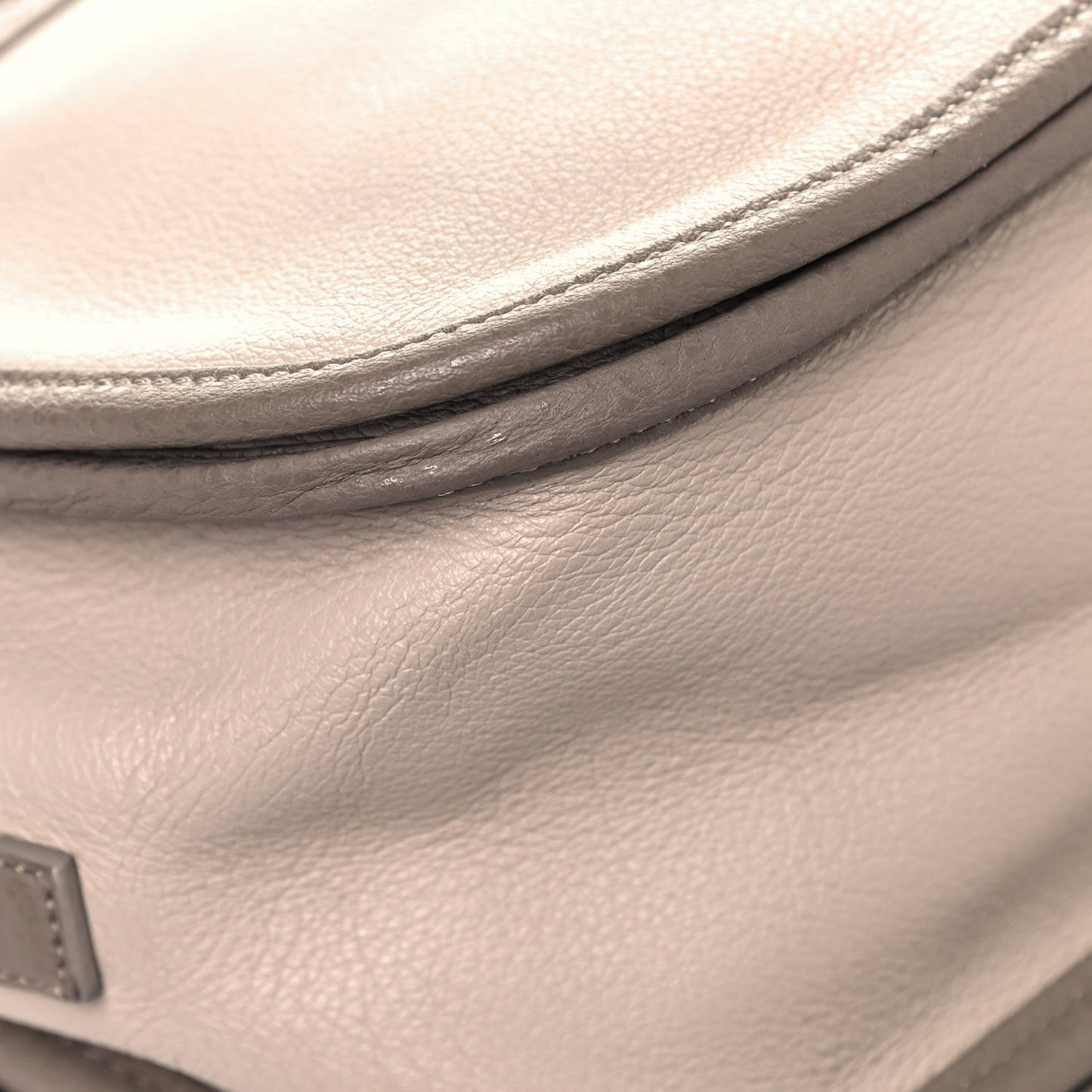 Calfskin Top Handle Messenger Beige Taupe