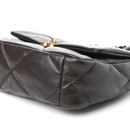 Chanel Lambskin Quilted Medium Chanel 19 Flap Dark Brown 9 of 9