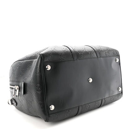 Gucci Calfskin GG Tennis Embossed Duffle Bag Black 3 of 9