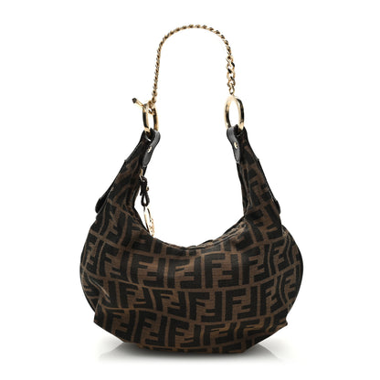 Fendi Zucca Small Chef Chain Hobo Tobacco 1 of 8
