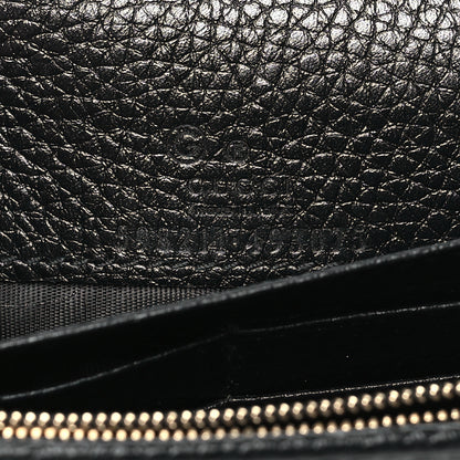 Gucci Pebbled Calfskin Soho Wallet On Chain Black 6 of 9