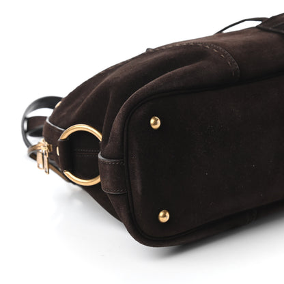 Saint Laurent Suede Large Muse Brown 6 of 9