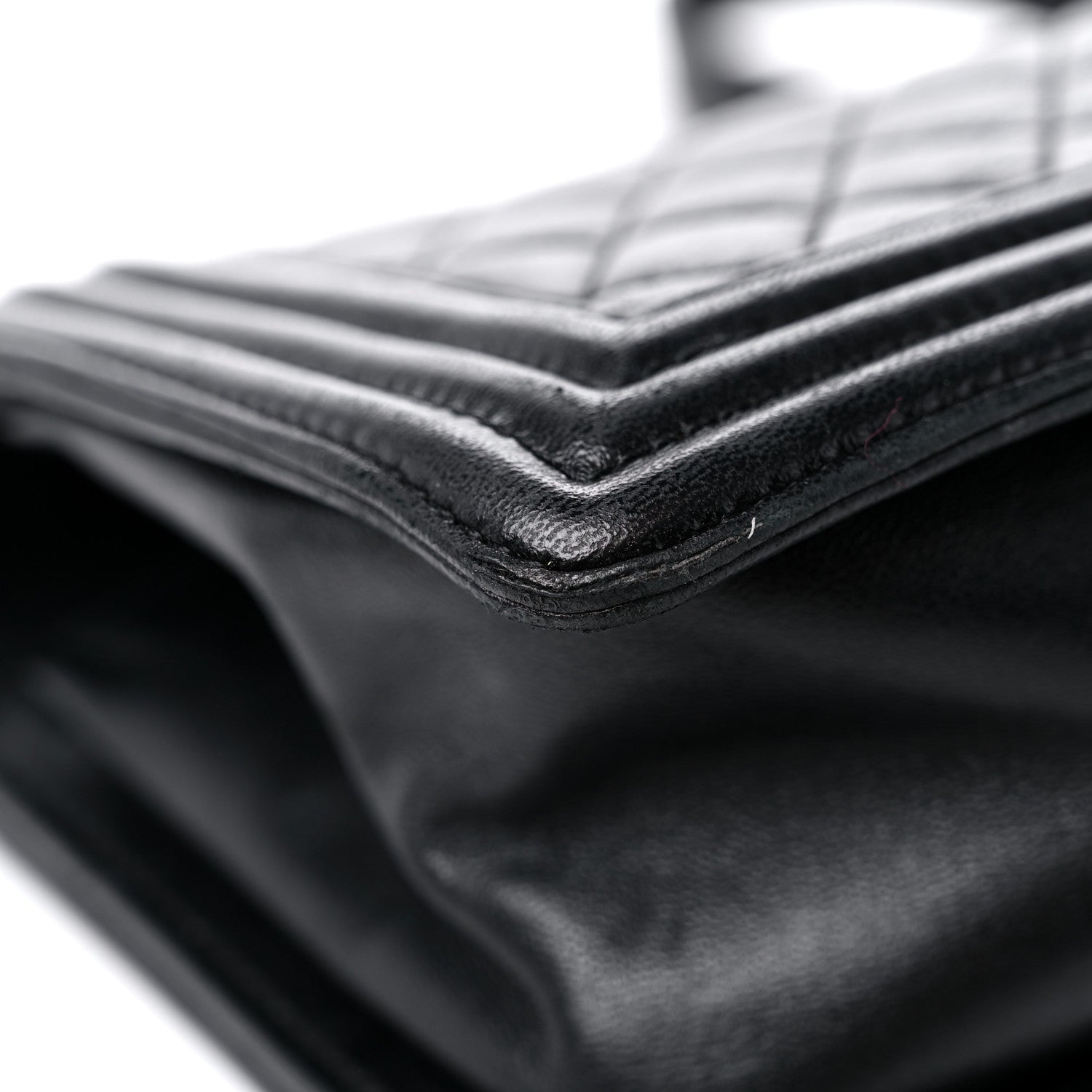 Chanel Lambskin Quilted Medium Boy Flap Black 10 of 16