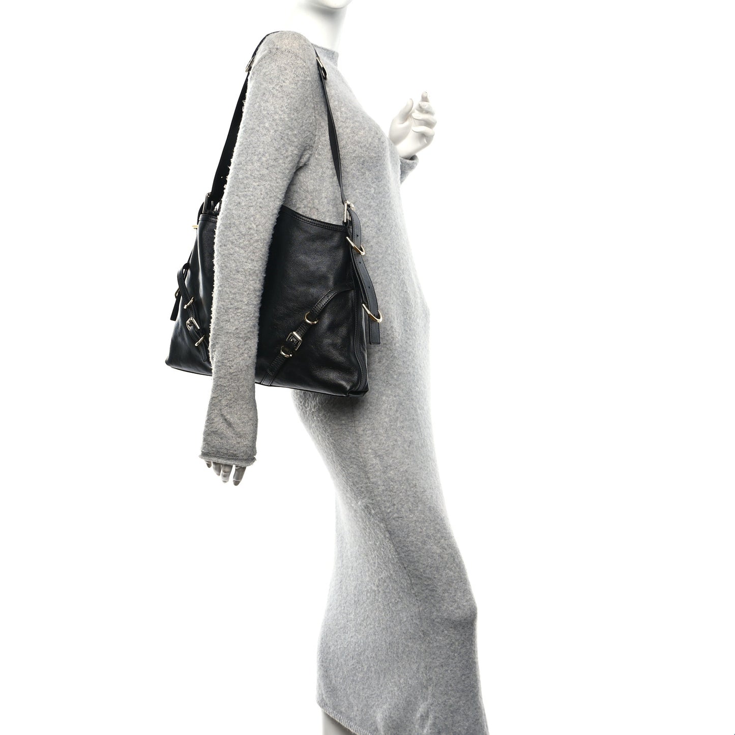 Calfskin Medium Voyou Bag Black