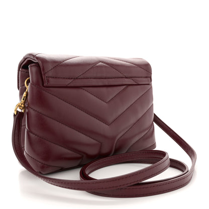 Saint Laurent Calfskin Y Quilted Monogram Toy Loulou Monogram Crossbody Bag Rouge Legion 3 of 12
