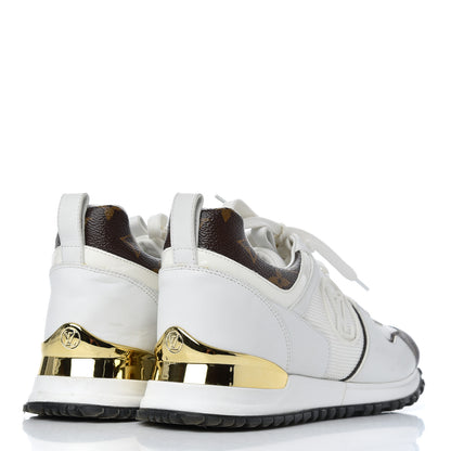 Louis Vuitton Suede Monogram Run Away Sneakers 37 White 14 of 18