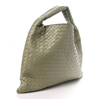 Bottega Veneta Calfskin Intrecciato Large Hop Travertine 3 of 9