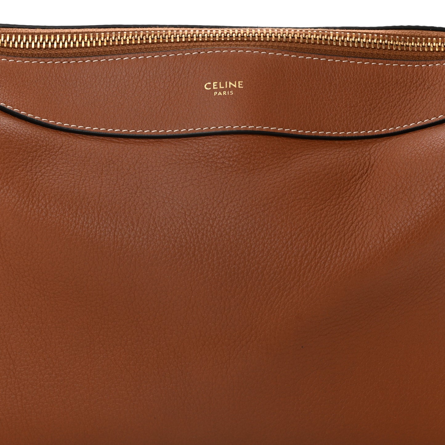 Supple Calfskin Medium Romy Shoulder Bag Tan