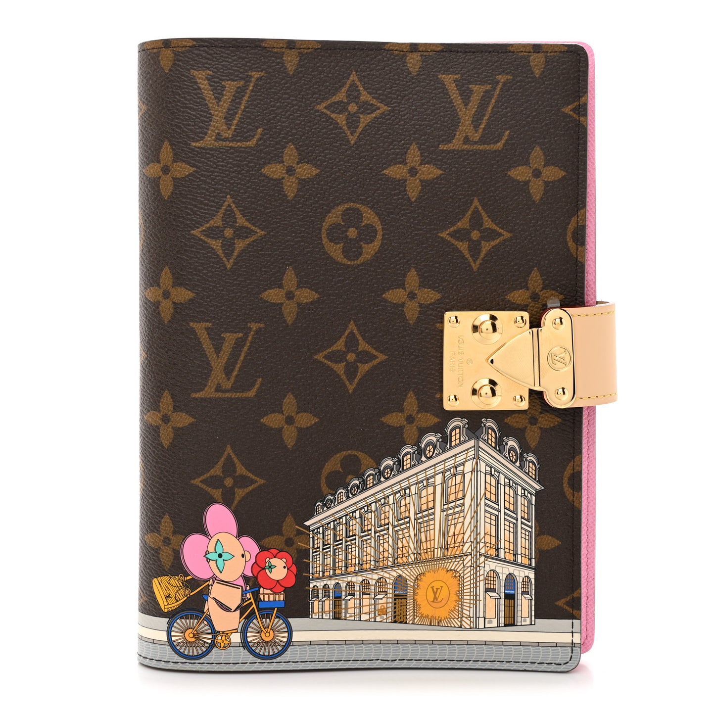 Monogram 2022 Christmas Animation Paris Notebook Cover Pink