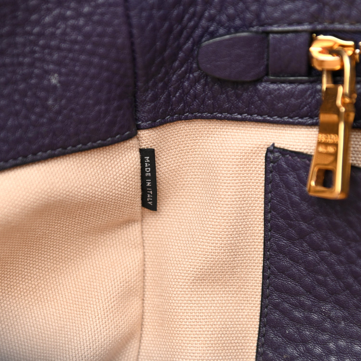 Prada Vitello Daino Tote Melanzana 6 of 19