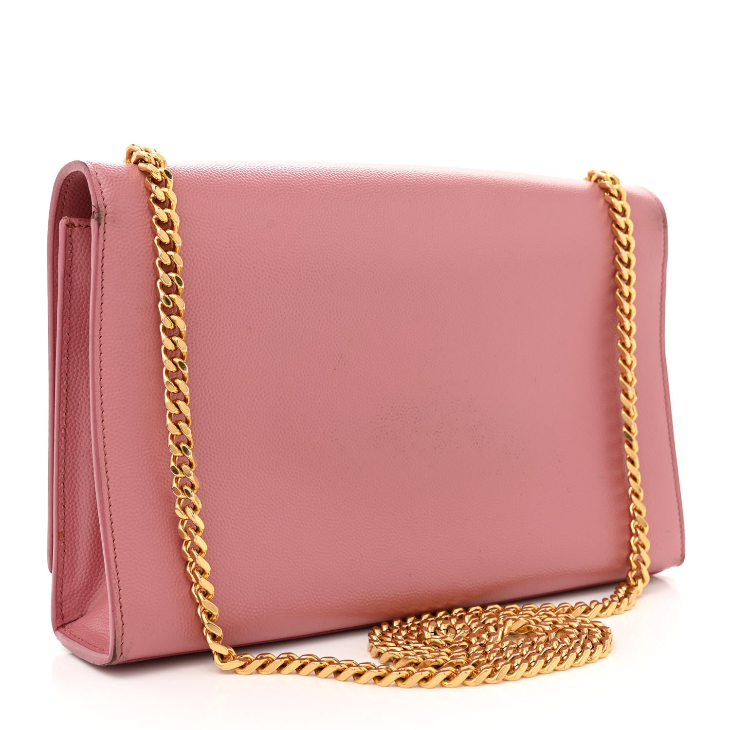 Saint Laurent Grain De Poudre Medium Classic Monogram Kate Satchel Dark Rose 2 of 15